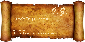 Izményi Zita névjegykártya